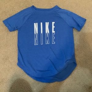 Short sleeve , blue , nike shirt for girls